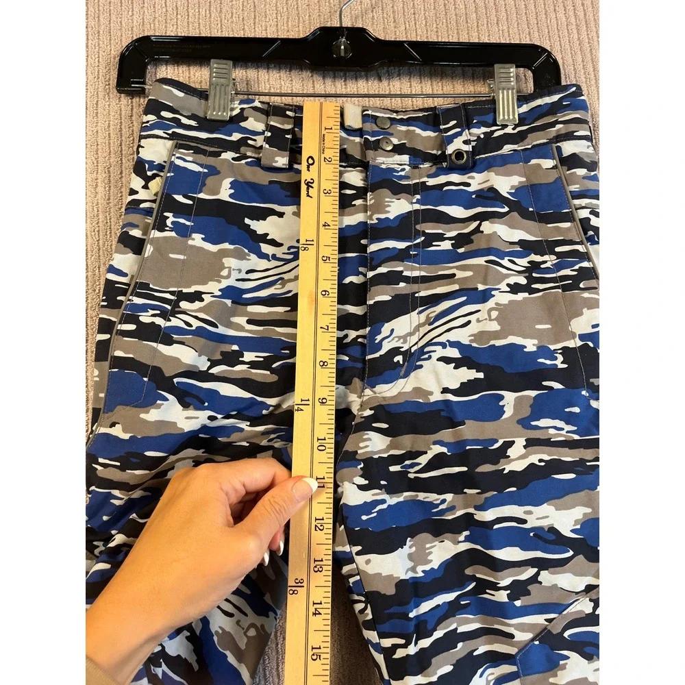 Burton Snow Pants Kids 14 16 L Boys Blue Camo Insulated Snowboarding Ski